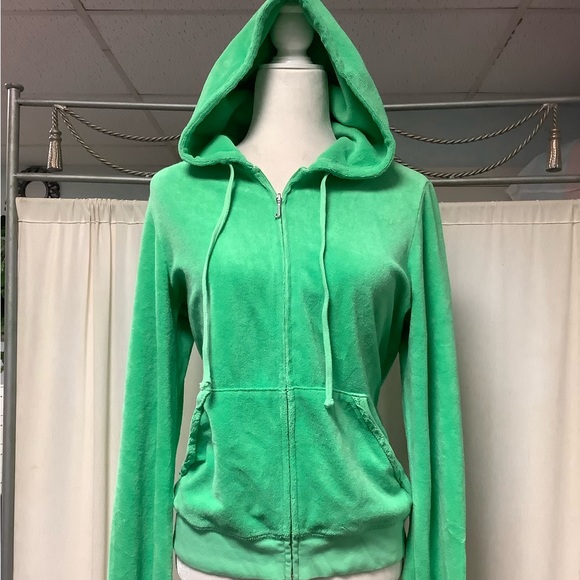 Juicy Couture Terry pants 32 x 30 crochet trim zip up hoodie tracksuit - Picture 4 of 16